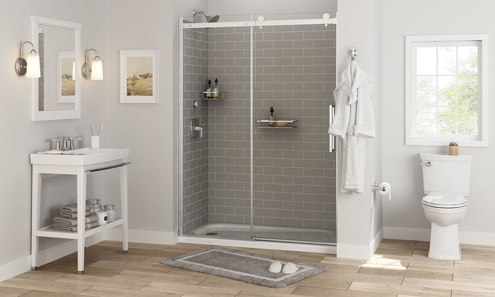 Passage 60 x 32 x 72-Inch Subway Shower Wall Set in White