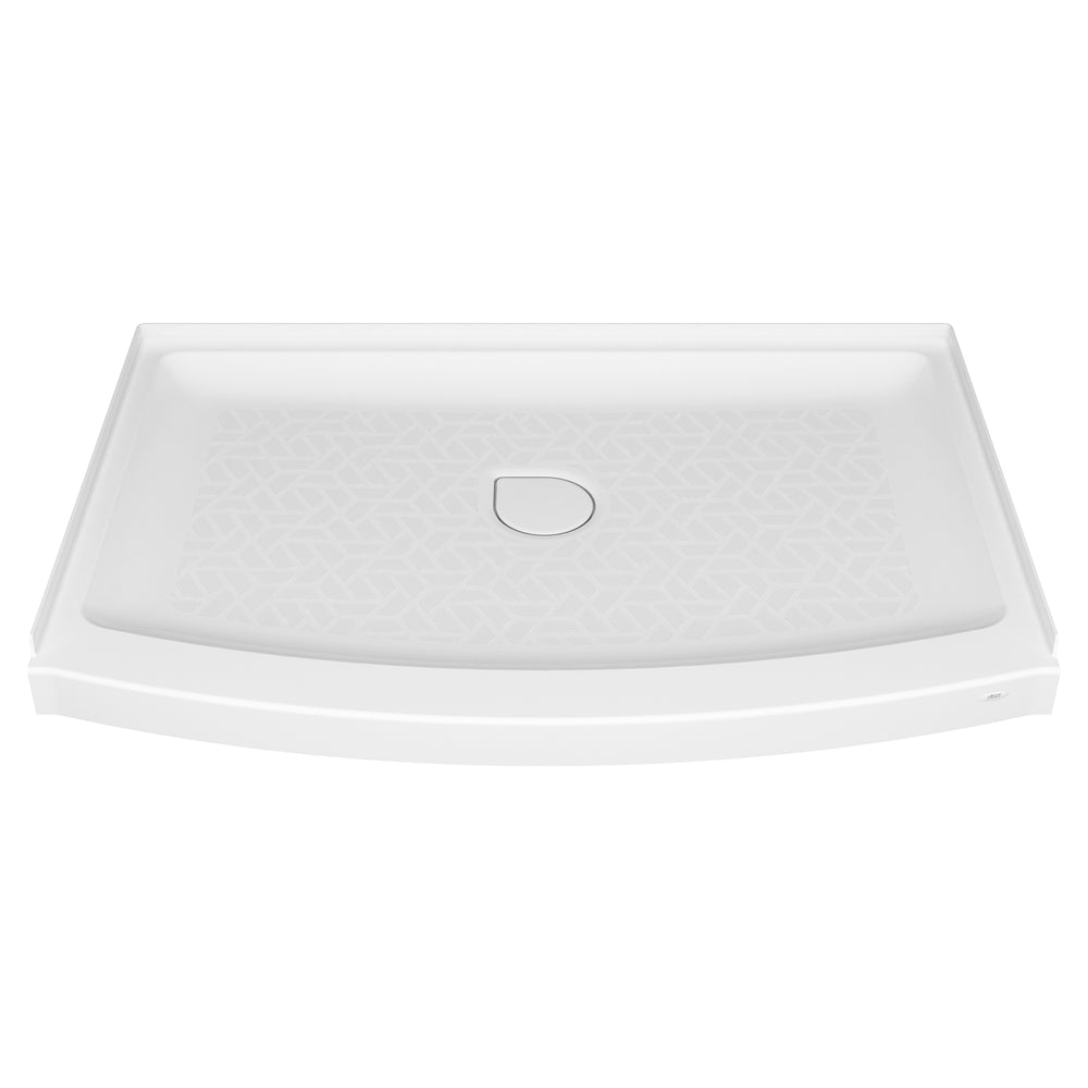 Ovation Curve 48x30-inch Curved Shower Base with Center Drain Outlet