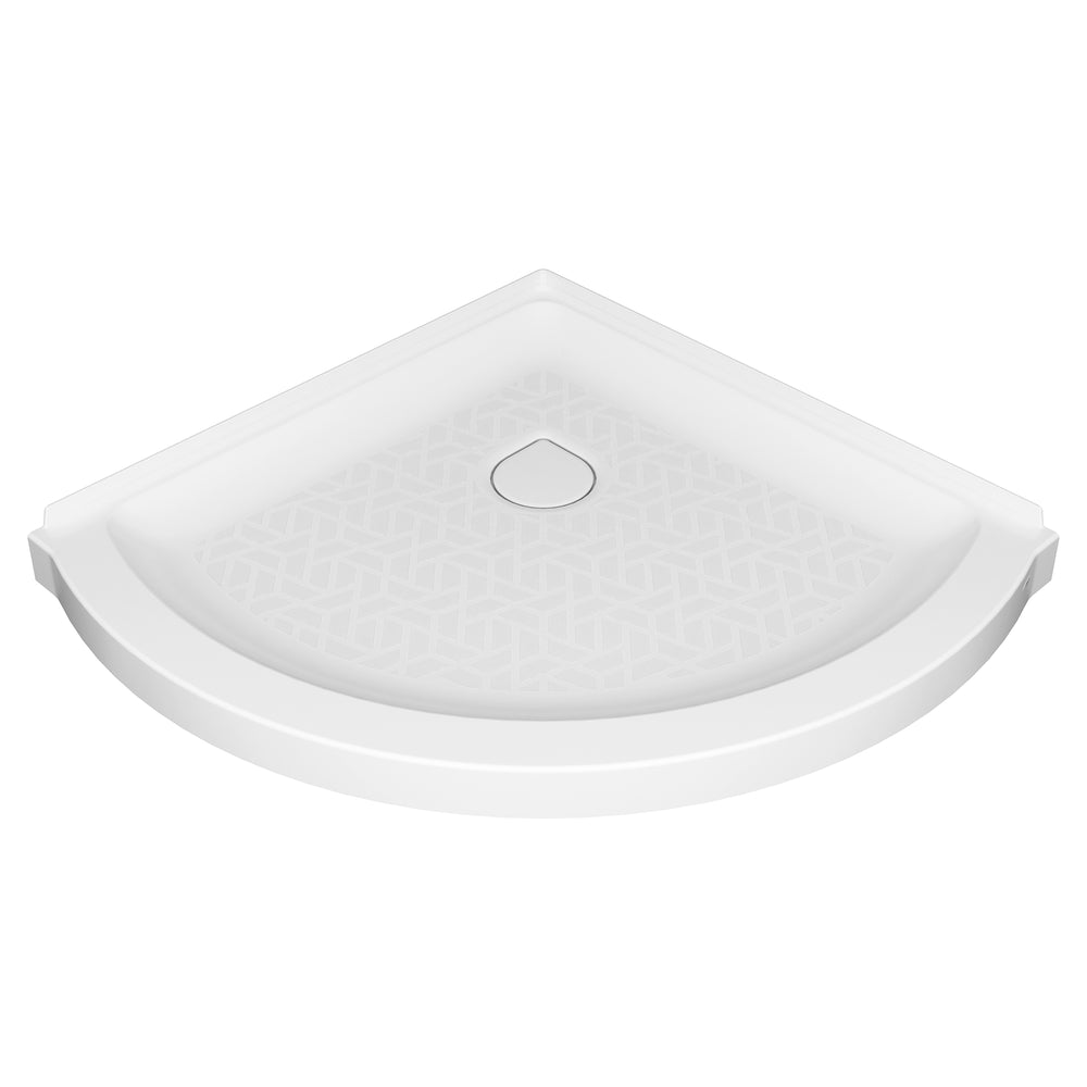 Ovation Curve 36-inch Corner Shower Base with Center Drain Outlet