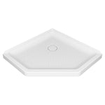 Ovation Curve 38-inch Neo-Angle Base with Center Drain Outlet