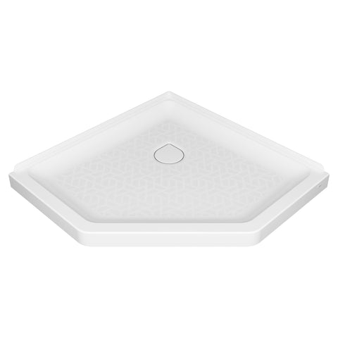 Ovation Curve 38-inch Neo-Angle Base with Center Drain Outlet