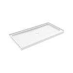 Princeton Americast 60 x 30 x 3  Alcove Shower Base with Center Drain in White - Round Drain