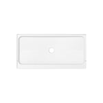 Princeton Americast 60 x 30 x 3  Alcove Shower Base with Center Drain in White - Round Drain