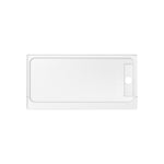 Princeton PRO 60 x 30  Porcelain Enamel Alcove Shower Base with Right-Hand Drain in White - Matte Black Trench Drain 4 1/2" in. from Wet Wall