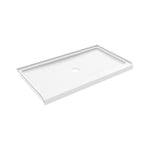 Princeton Americast 60 x 34 x 3  Alcove Shower Base with Center Drain in White - Round Drain