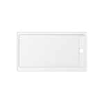 Princeton Americast 60 x 36  Alcove Shower Base with Right-Hand Drain in White - Brushed Nickel Trench Drain 4 1/2" in. from Wet Wall