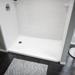 Princeton Americast 60 x 32 x 3  Alcove Shower Base with Right-Hand Drain in White - Round Drain