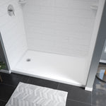 Princeton Americast 60 x 34 x 3  Alcove Shower Base with Left-Hand Drain in White - Round Drain