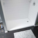 Princeton Americast 60 x 36 x 3  Alcove Shower Base with Right-Hand Drain in White - Round Drain