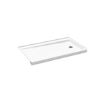 Princeton Americast 60 x 32 x 3  Alcove Shower Base with Right-Hand Drain in White - Round Drain