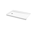 Princeton Americast 60 x 34 x 3  Alcove Shower Base with Left-Hand Drain in White - Round Drain