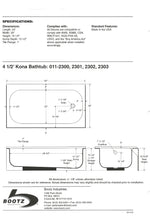 Princeton Americast 54 x 30  Alcove Left-Hand Drain Bathtub in White