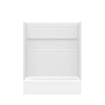 NexTile FHA 6030 Direct-to-Stud Four-Piece Alcove Tub Wall Kit in White