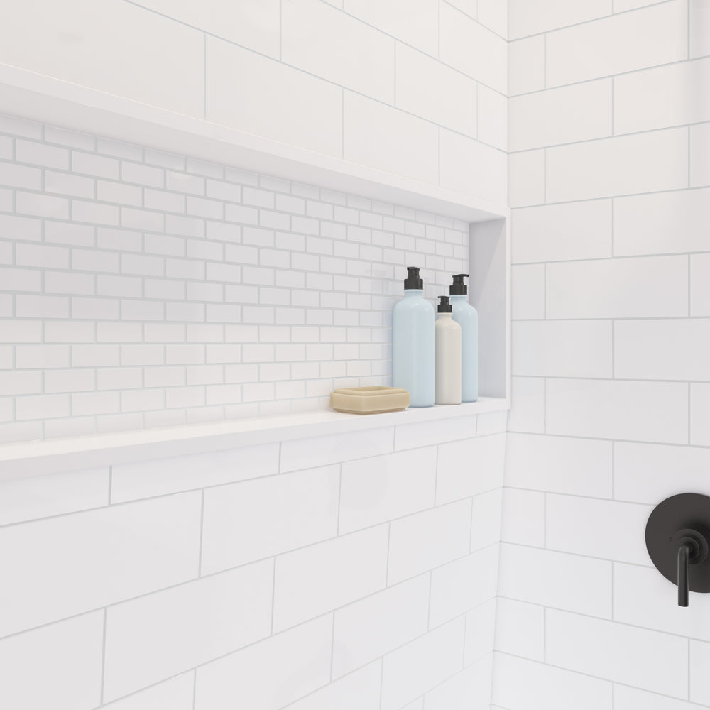 NexTile 4834 Direct-to-Stud Four-Piece Shower Wall Kit