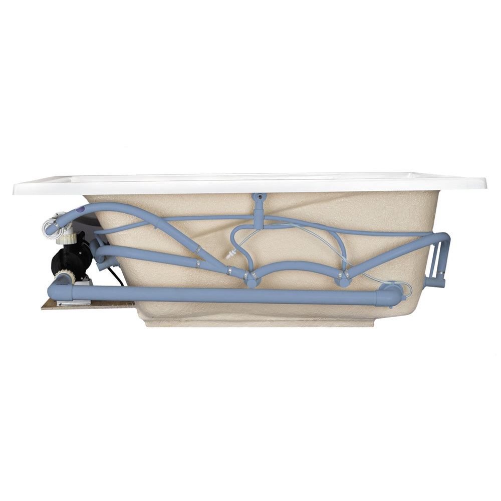 EverClean 60 in. Acrylic Rectangular Drop-In Whirlpool Bathtub