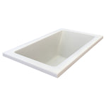 Studio 60 x 36-Inch Drop-In Soaking Bathtub with Zero Edge