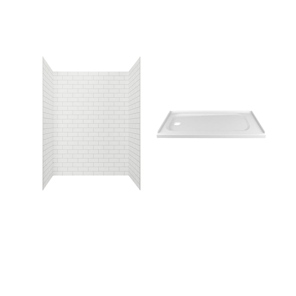 Passage 60 x 32 x 72-Inch Subway Shower Wall Set