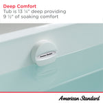 Princeton® PRO Steel 60 x 30-inch Above Floor Rough Integral Apron Bathtub with Left-Hand Outlet