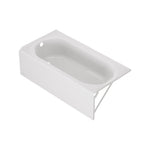 Princeton® PRO Steel 60 x 30-inch Above Floor Rough Integral Apron Bathtub with Left-Hand Outlet