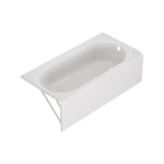 Princeton® PRO Steel 60 x 30-inch Above Floor Rough Integral Apron Bathtub with Right-Hand Outlet