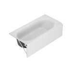 Princeton® PRO Steel 60 x 30-inch Above Floor Rough Integral Apron Bathtub with Left-Hand Outlet