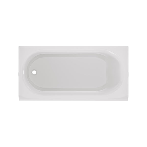 Princeton® PRO Steel 60 x 30-inch Above Floor Rough Integral Apron Bathtub with Left-Hand Outlet