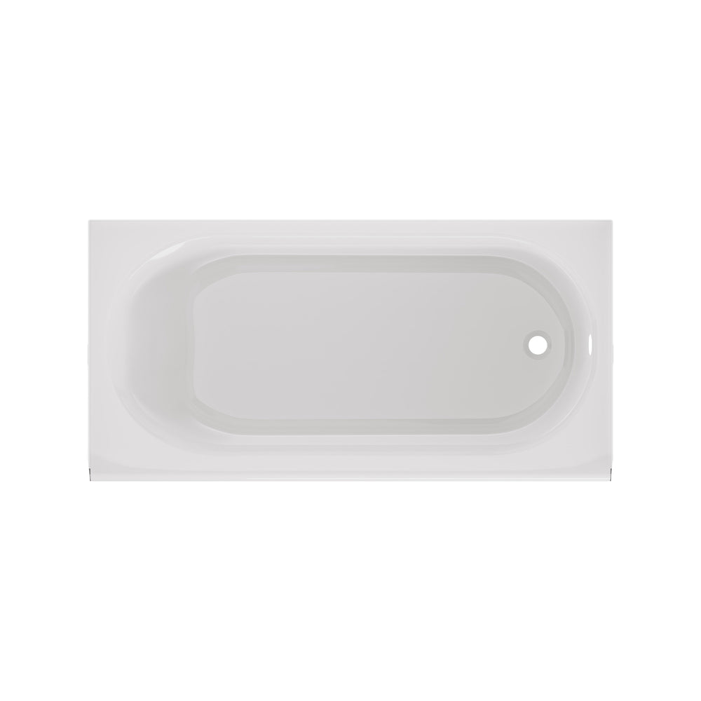 Princeton® PRO Steel 60 x 30-inch Above Floor Rough Integral Apron Bathtub with Right-Hand Outlet