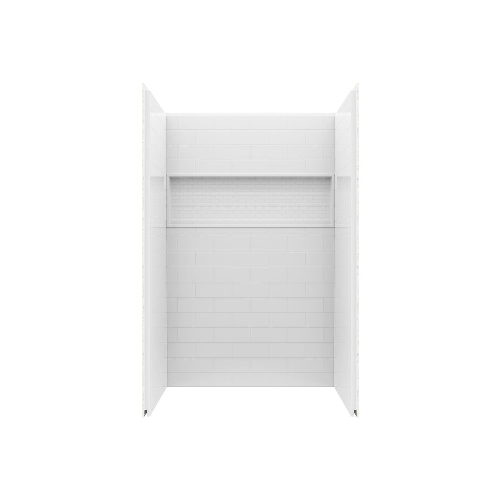 NexTile 4834 Direct-to-Stud Four-Piece Shower Wall Kit