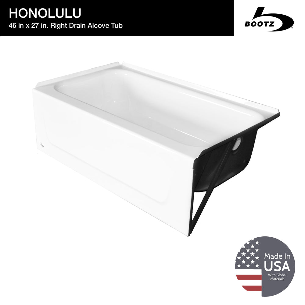 Princeton Americast 46.5 x 27  Alcove Right-Hand Drain Bathtub in White