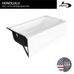 Princeton Americast 46.5 x 27  Alcove Left-Hand Drain Bathtub in White