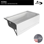 Princeton Americast 54 x 30  Alcove Left-Hand Drain Bathtub in White