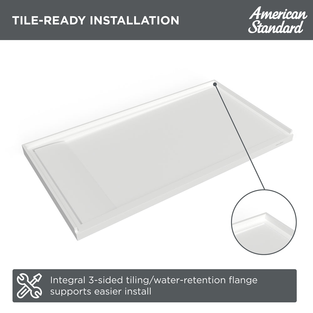 Townsend 60 x 32-Inch Single Threshold Shower Base With Right-Hand Outlet