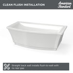 Town Square S 68 x 36-Inch Freestanding Bathtub Center Drain With Integrated Overflow