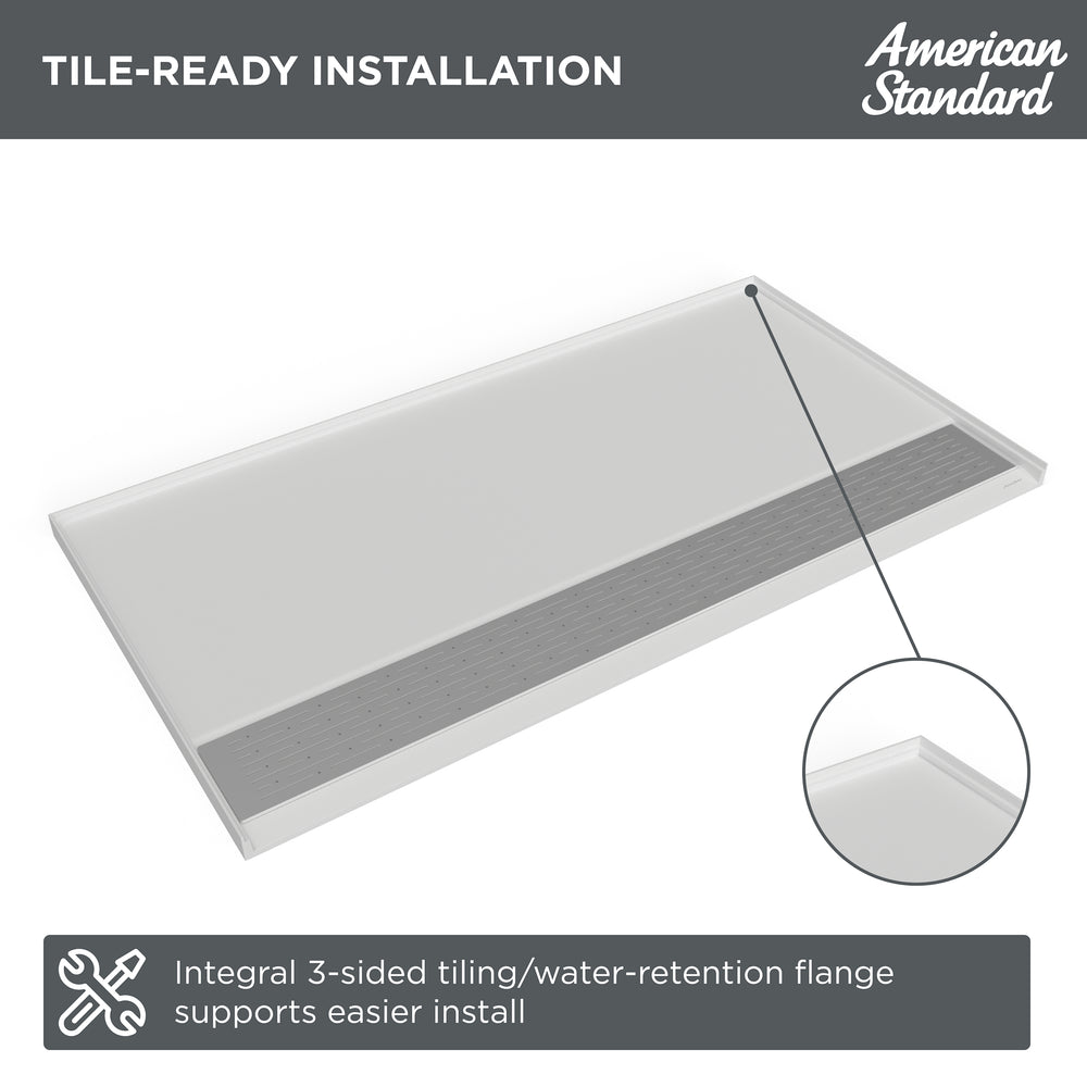 Townsend 38 x 38-Inch Single Threshold ADA Shower Base With Center Drain