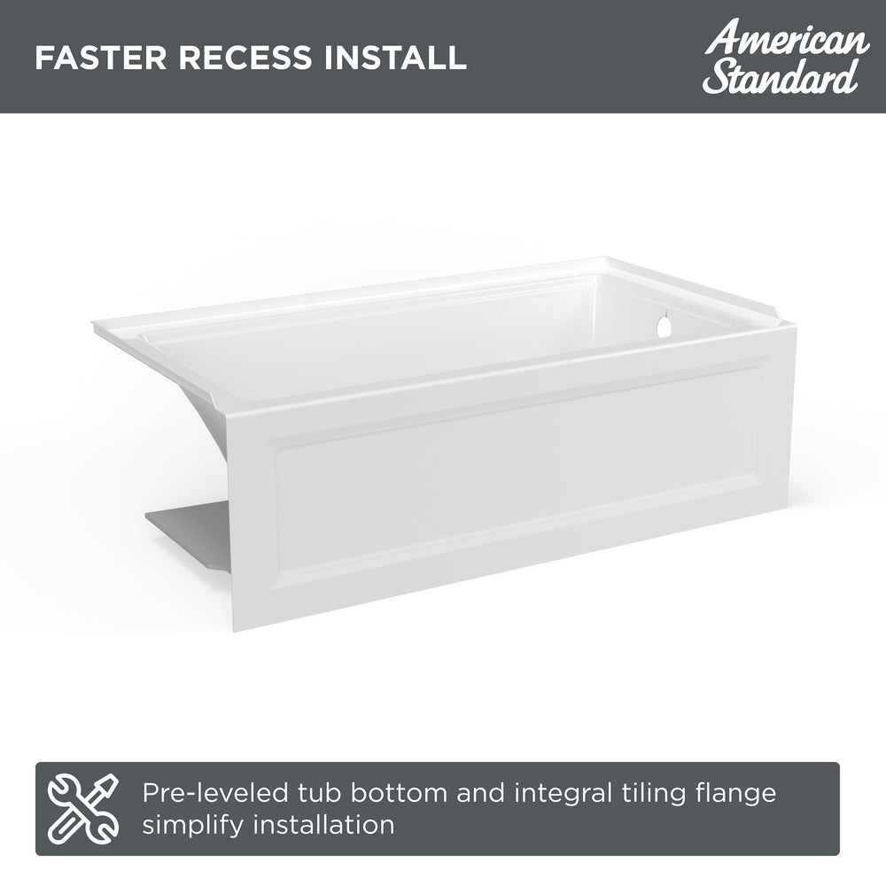 Town Square S 60 x 32-Inch Integral Apron Bathtub With Left-Hand Outlet