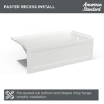 Town Square S 60 x 32-Inch Integral Apron Bathtub With Left-Hand Outlet