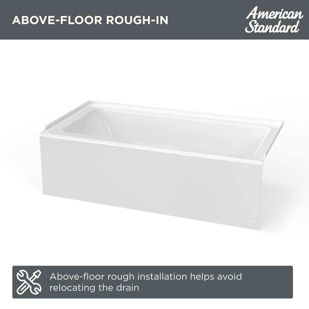 Studio 60 x 30-Inch Integral Apron Bathtub Above Floor Rough with Left-Hand Outlet