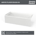 Studio 60 x 30-Inch Integral Apron Bathtub Above Floor Rough with Left-Hand Outlet