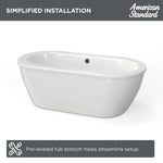 Cadet 66 x 32-Inch Freestanding Bathtub With Drain Chrome Finish