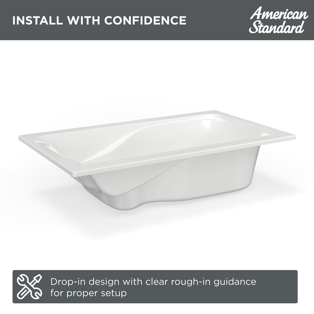 Cadet 72 x 42-Inch Drop-In Bathtub