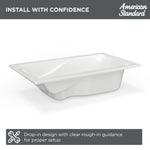 Cadet 72 x 42-Inch Drop-In Bathtub