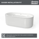 Studio S 68 x 34-Inch Freestanding Bathtub Center Drain With Integrated Overflow