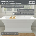 Town Square S 68 x 36-Inch Freestanding Bathtub Center Drain With Integrated Overflow