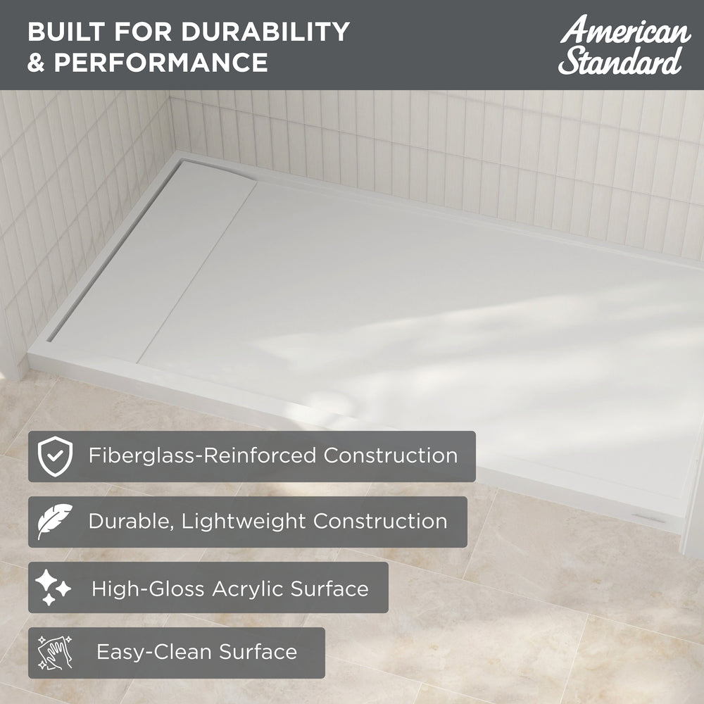 Townsend 60 x 32-Inch Single Threshold Shower Base With Right-Hand Outlet