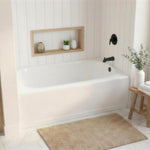 Princeton Americast 60 x 34-Inch Integral Apron Bathtub Above Floor Rough Right-Hand Outlet with Luxury Ledge