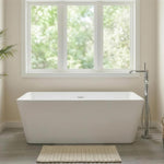 Sedona Loft 63 x 30-Inch Rectangle Freestanding Bathtub Center Drain With Integrated Overflow