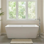 Sedona Loft 63 x 30-Inch Rectangle Freestanding Bathtub Center Drain With Integrated Overflow