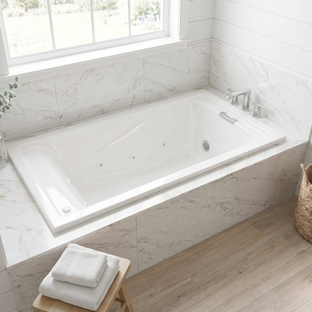 Evolution® 60 x 36-Inch Deep Soak® Drop-In Bathtub With EverClean® Hydromassage System